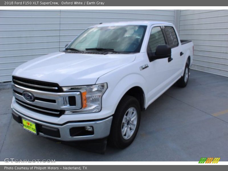 Oxford White / Earth Gray 2018 Ford F150 XLT SuperCrew