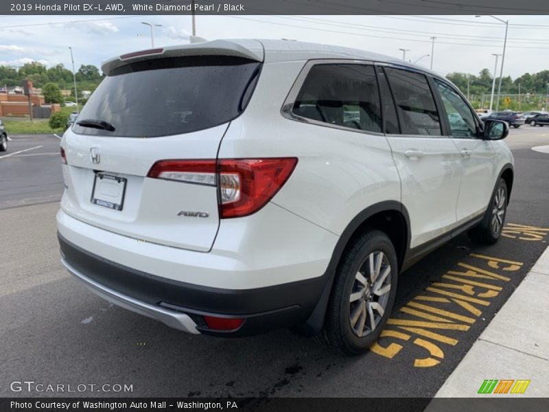 White Diamond Pearl / Black 2019 Honda Pilot EX-L AWD