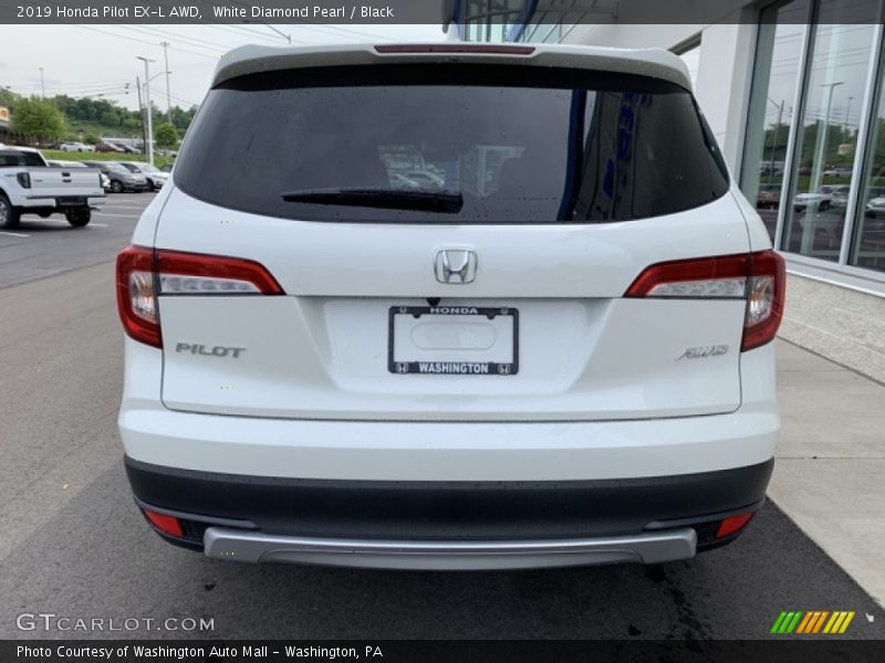 White Diamond Pearl / Black 2019 Honda Pilot EX-L AWD