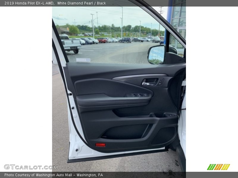 White Diamond Pearl / Black 2019 Honda Pilot EX-L AWD