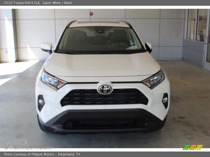 Super White / Black 2019 Toyota RAV4 XLE