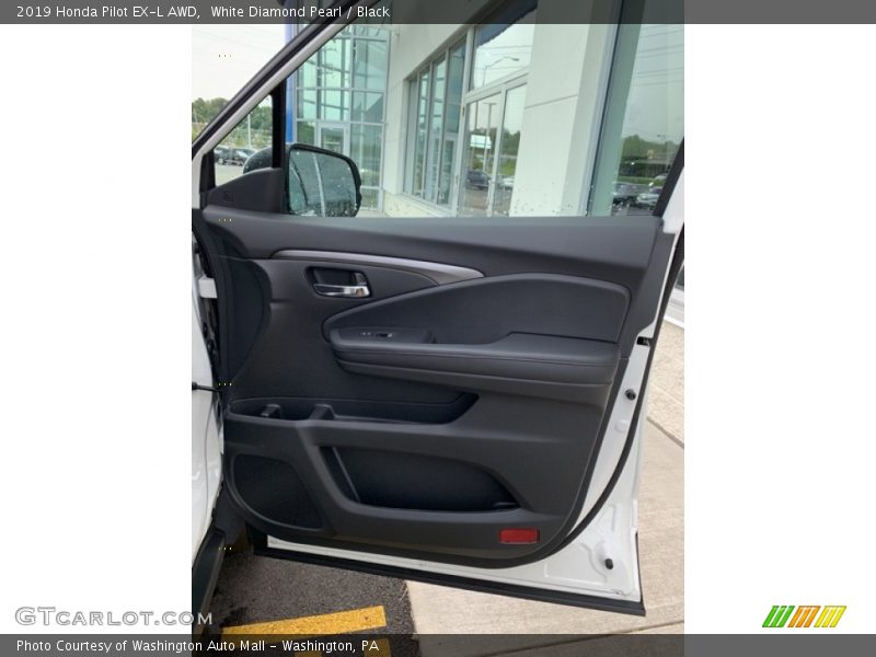 White Diamond Pearl / Black 2019 Honda Pilot EX-L AWD