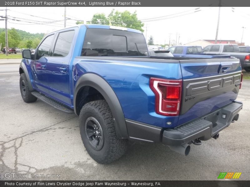 Lightning Blue / Raptor Black 2018 Ford F150 SVT Raptor SuperCrew 4x4