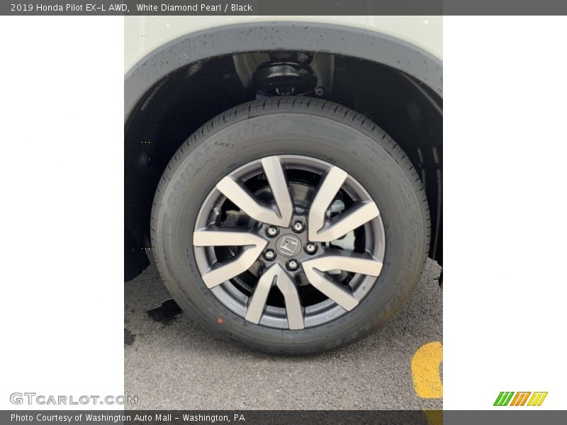 White Diamond Pearl / Black 2019 Honda Pilot EX-L AWD