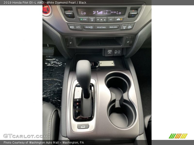 White Diamond Pearl / Black 2019 Honda Pilot EX-L AWD