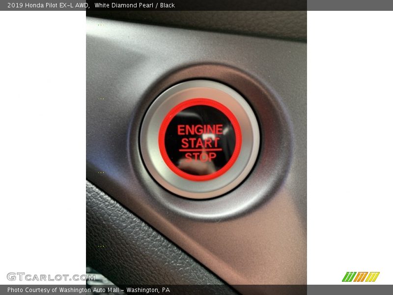 White Diamond Pearl / Black 2019 Honda Pilot EX-L AWD