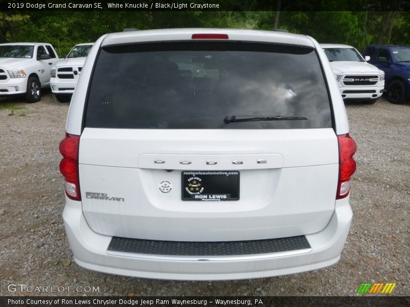 White Knuckle / Black/Light Graystone 2019 Dodge Grand Caravan SE
