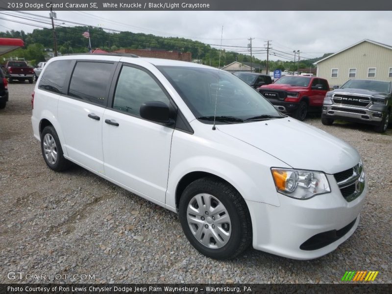 White Knuckle / Black/Light Graystone 2019 Dodge Grand Caravan SE