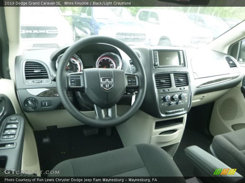 White Knuckle / Black/Light Graystone 2019 Dodge Grand Caravan SE