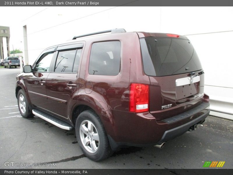 Dark Cherry Pearl / Beige 2011 Honda Pilot EX-L 4WD
