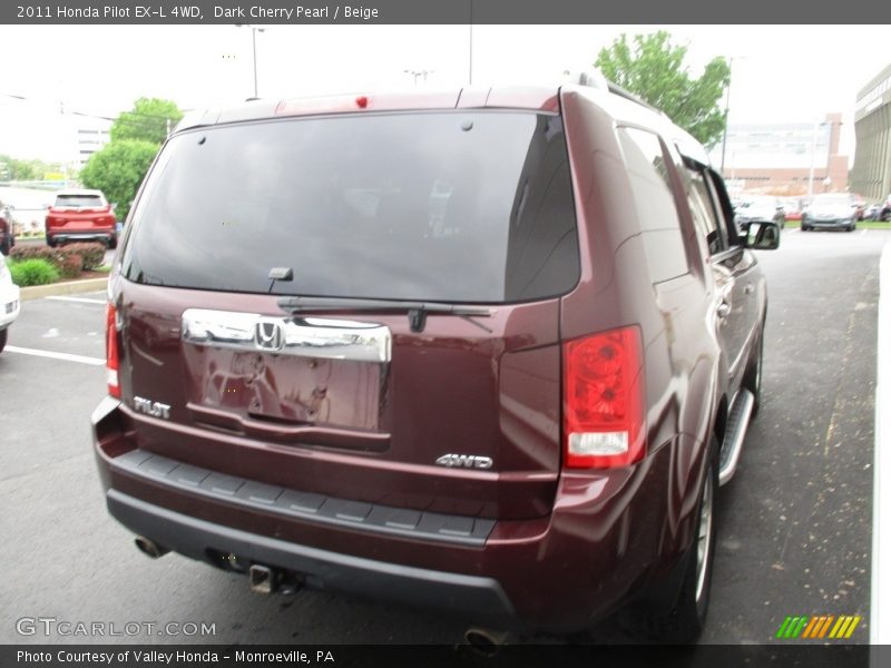 Dark Cherry Pearl / Beige 2011 Honda Pilot EX-L 4WD
