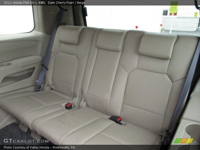 Dark Cherry Pearl / Beige 2011 Honda Pilot EX-L 4WD