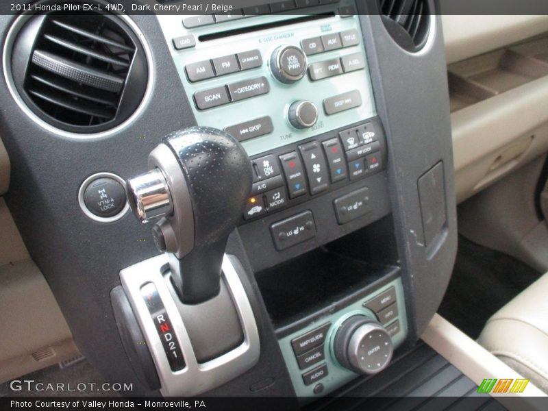 Dark Cherry Pearl / Beige 2011 Honda Pilot EX-L 4WD