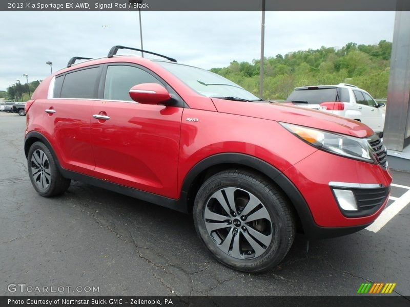 Signal Red / Black 2013 Kia Sportage EX AWD
