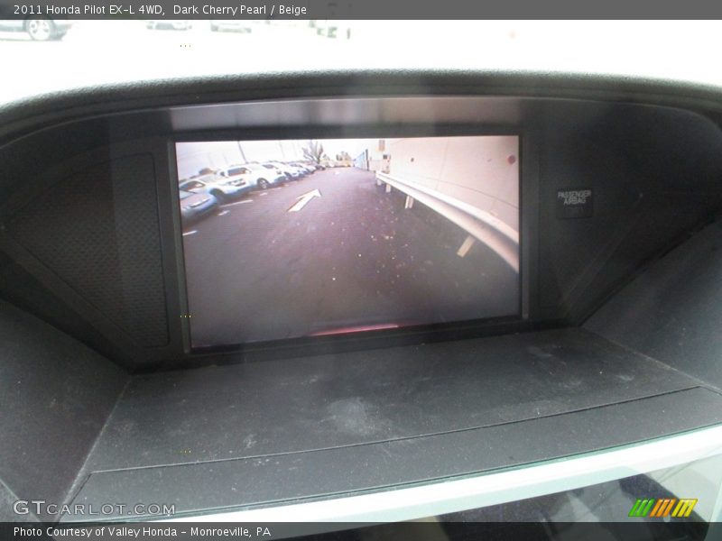 Dark Cherry Pearl / Beige 2011 Honda Pilot EX-L 4WD