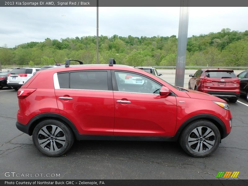 Signal Red / Black 2013 Kia Sportage EX AWD