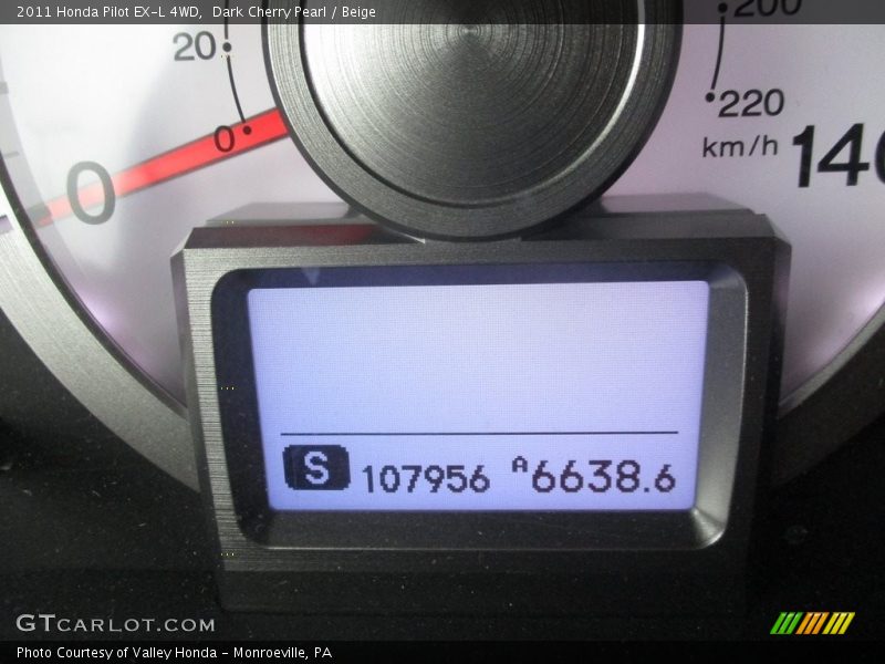 Dark Cherry Pearl / Beige 2011 Honda Pilot EX-L 4WD