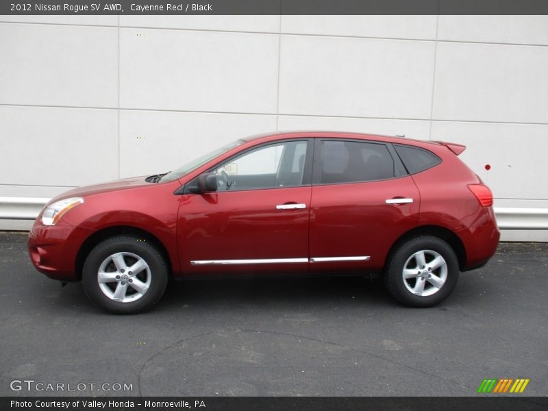 Cayenne Red / Black 2012 Nissan Rogue SV AWD