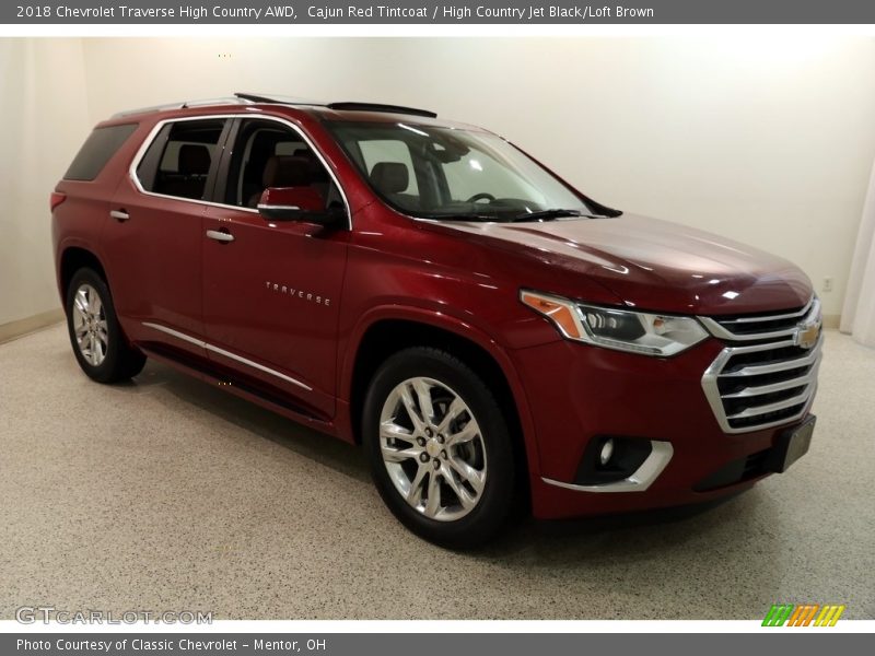 Cajun Red Tintcoat / High Country Jet Black/Loft Brown 2018 Chevrolet Traverse High Country AWD