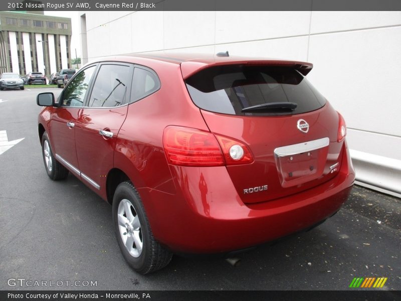 Cayenne Red / Black 2012 Nissan Rogue SV AWD
