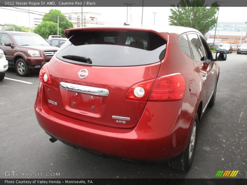 Cayenne Red / Black 2012 Nissan Rogue SV AWD