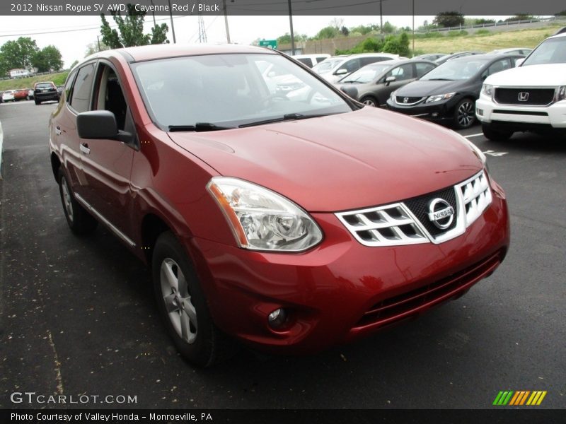 Cayenne Red / Black 2012 Nissan Rogue SV AWD