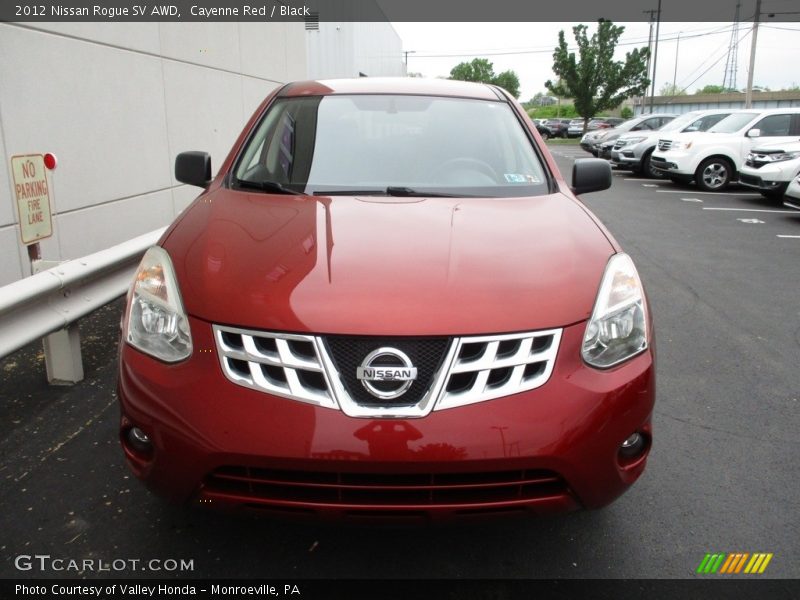 Cayenne Red / Black 2012 Nissan Rogue SV AWD