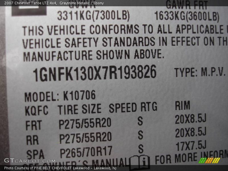 Graystone Metallic / Ebony 2007 Chevrolet Tahoe LTZ 4x4