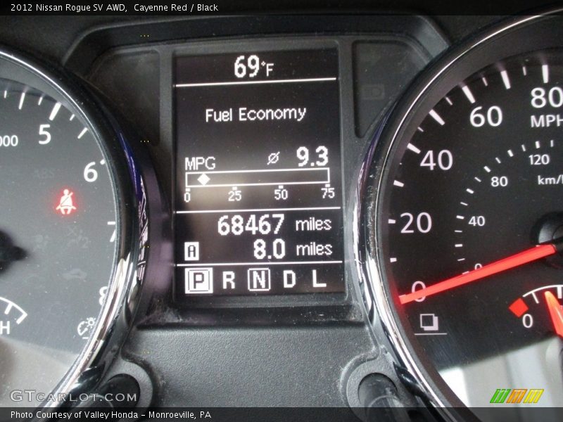 Cayenne Red / Black 2012 Nissan Rogue SV AWD