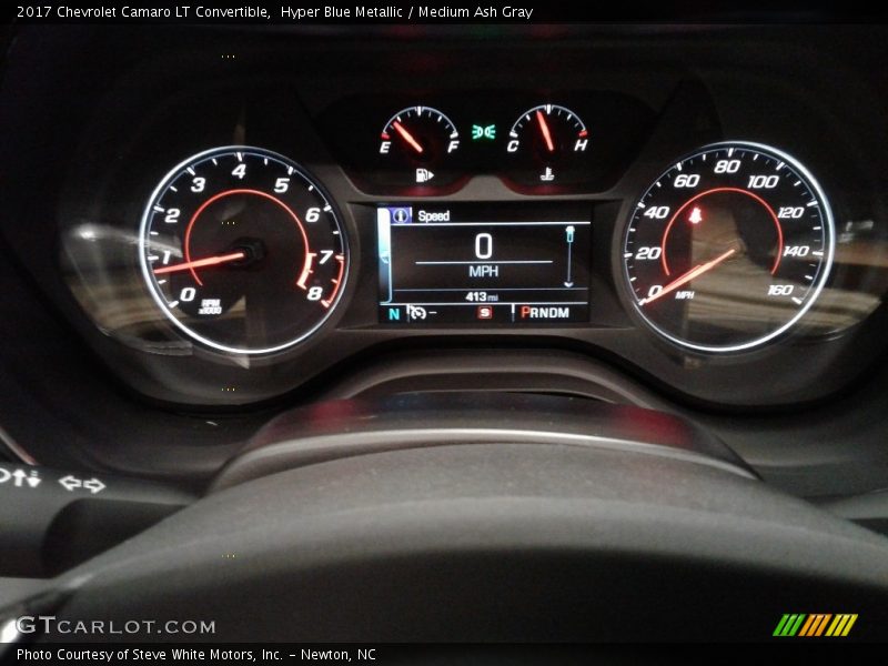 Hyper Blue Metallic / Medium Ash Gray 2017 Chevrolet Camaro LT Convertible