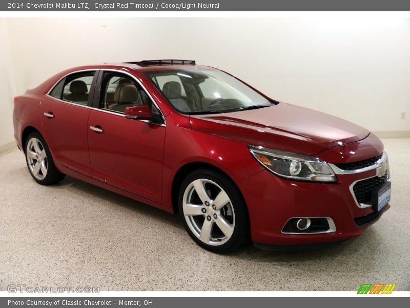 Crystal Red Tintcoat / Cocoa/Light Neutral 2014 Chevrolet Malibu LTZ