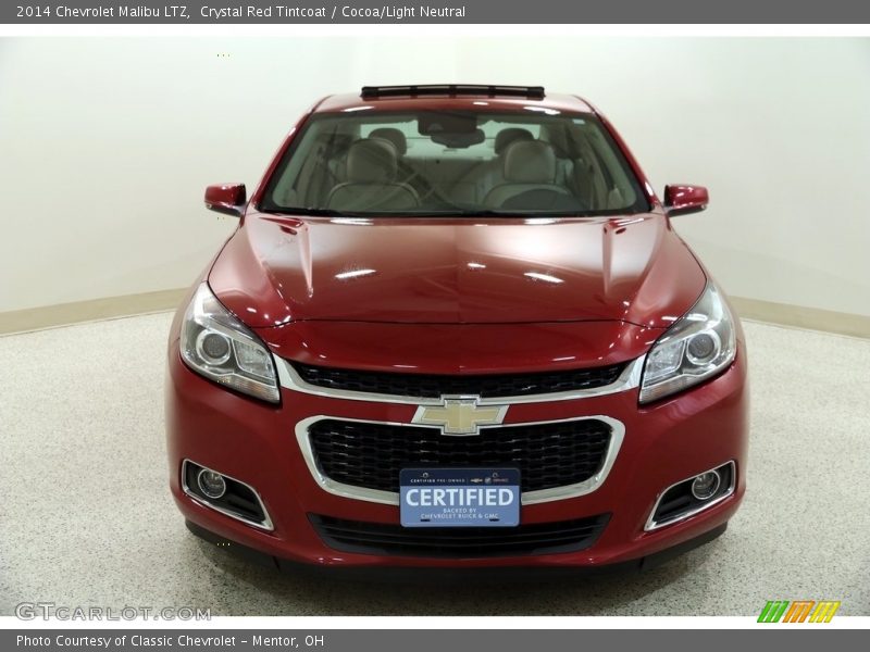 Crystal Red Tintcoat / Cocoa/Light Neutral 2014 Chevrolet Malibu LTZ