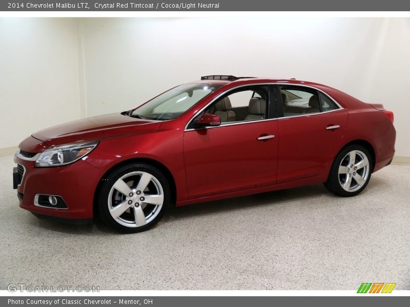 Crystal Red Tintcoat / Cocoa/Light Neutral 2014 Chevrolet Malibu LTZ