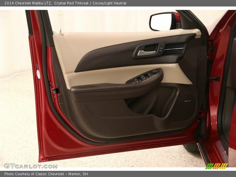 Crystal Red Tintcoat / Cocoa/Light Neutral 2014 Chevrolet Malibu LTZ
