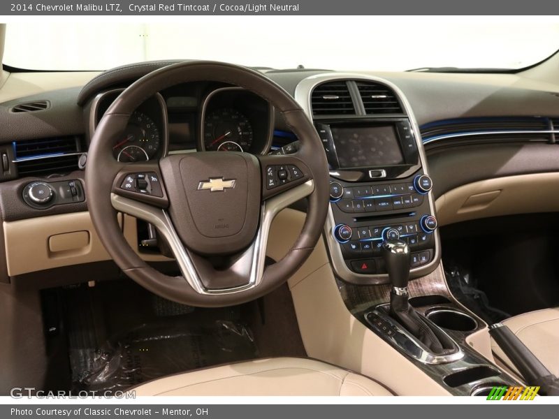 Crystal Red Tintcoat / Cocoa/Light Neutral 2014 Chevrolet Malibu LTZ