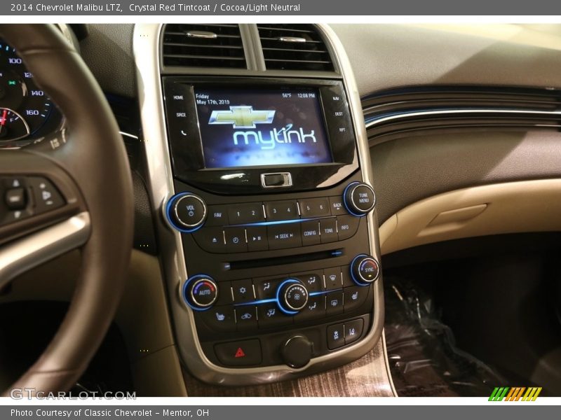Crystal Red Tintcoat / Cocoa/Light Neutral 2014 Chevrolet Malibu LTZ