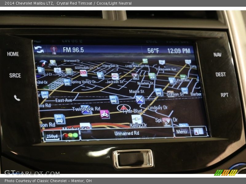 Crystal Red Tintcoat / Cocoa/Light Neutral 2014 Chevrolet Malibu LTZ