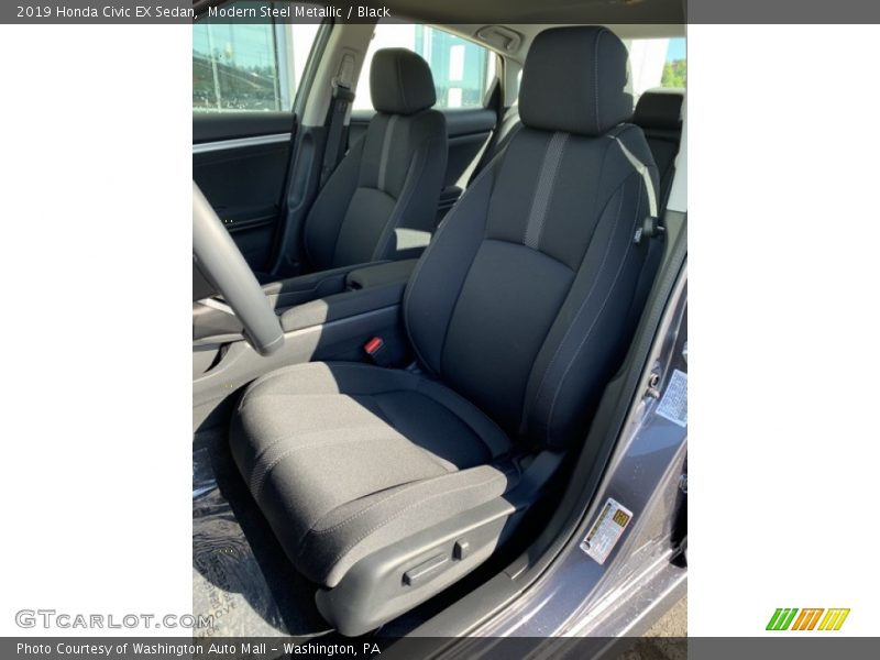 Modern Steel Metallic / Black 2019 Honda Civic EX Sedan
