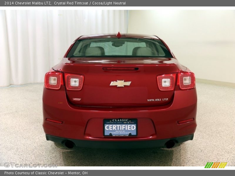 Crystal Red Tintcoat / Cocoa/Light Neutral 2014 Chevrolet Malibu LTZ