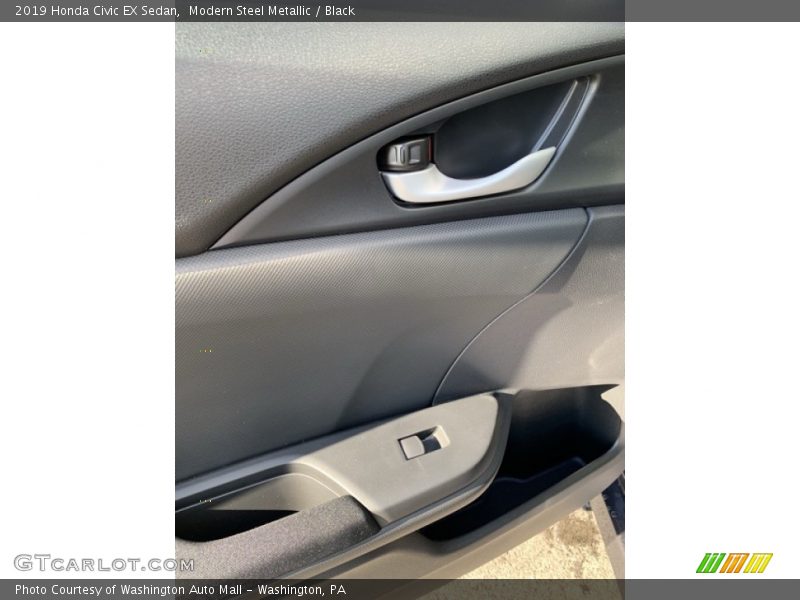 Modern Steel Metallic / Black 2019 Honda Civic EX Sedan