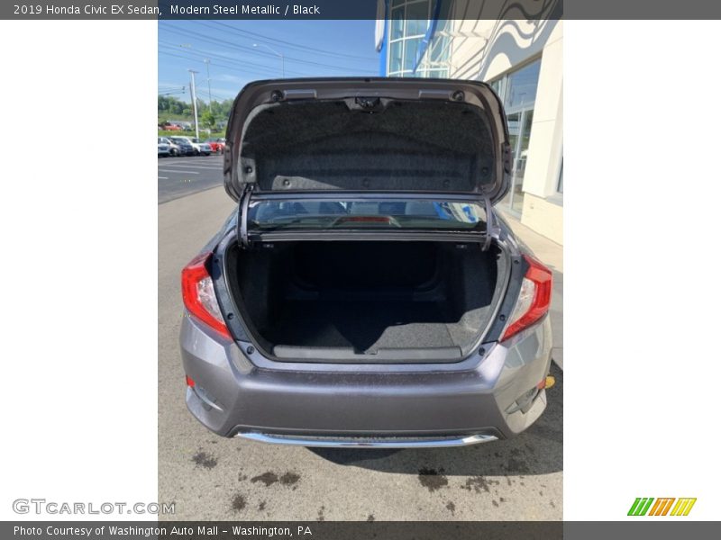 Modern Steel Metallic / Black 2019 Honda Civic EX Sedan