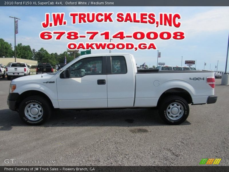 Oxford White / Medium Stone 2010 Ford F150 XL SuperCab 4x4