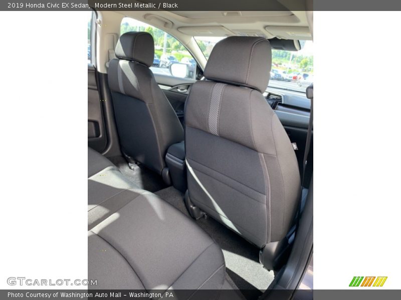 Modern Steel Metallic / Black 2019 Honda Civic EX Sedan