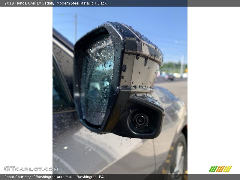 Modern Steel Metallic / Black 2019 Honda Civic EX Sedan