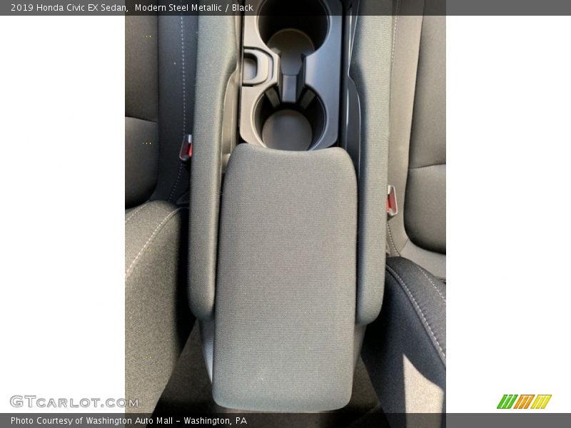 Modern Steel Metallic / Black 2019 Honda Civic EX Sedan
