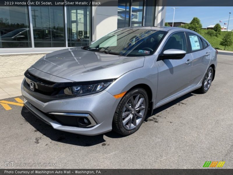 Lunar Silver Metallic / Black 2019 Honda Civic EX Sedan