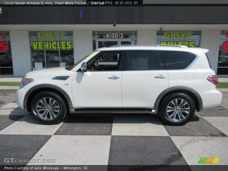 Pearl White Tricoat / Charcoal 2019 Nissan Armada SL 4x4