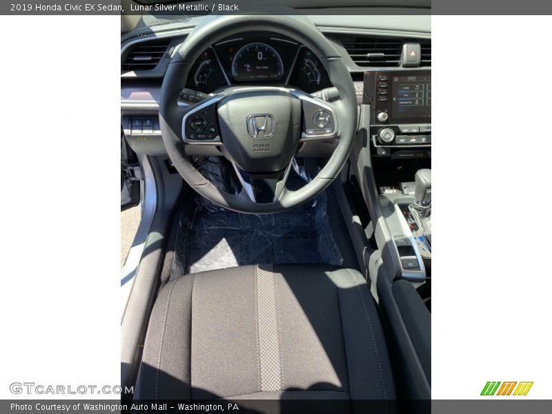 Lunar Silver Metallic / Black 2019 Honda Civic EX Sedan