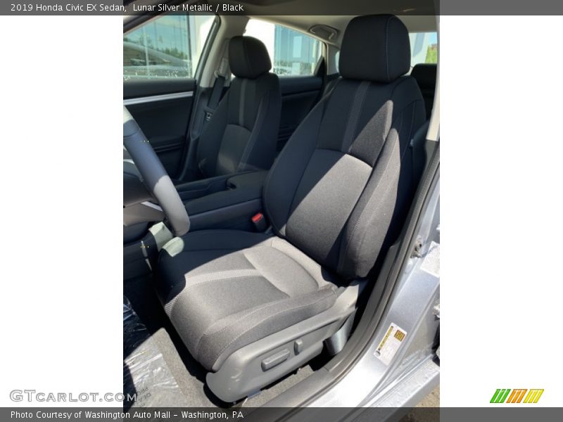 Lunar Silver Metallic / Black 2019 Honda Civic EX Sedan