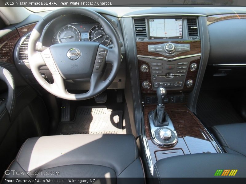 Pearl White Tricoat / Charcoal 2019 Nissan Armada SL 4x4